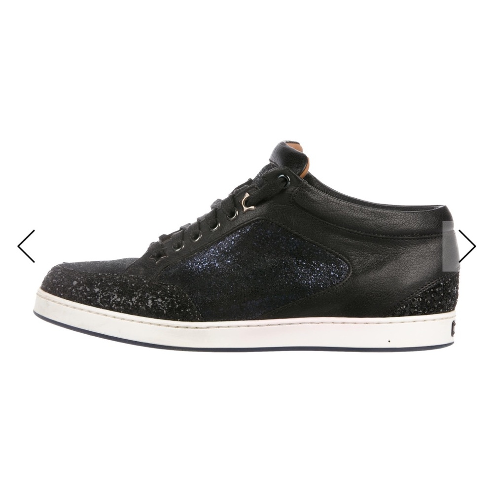 Jimmy Choo Black Sparkle Sneakers